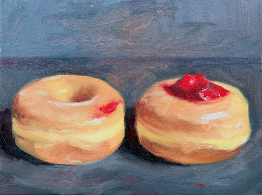 “Kissy Mark” — Donut Note Card (Charcoal)