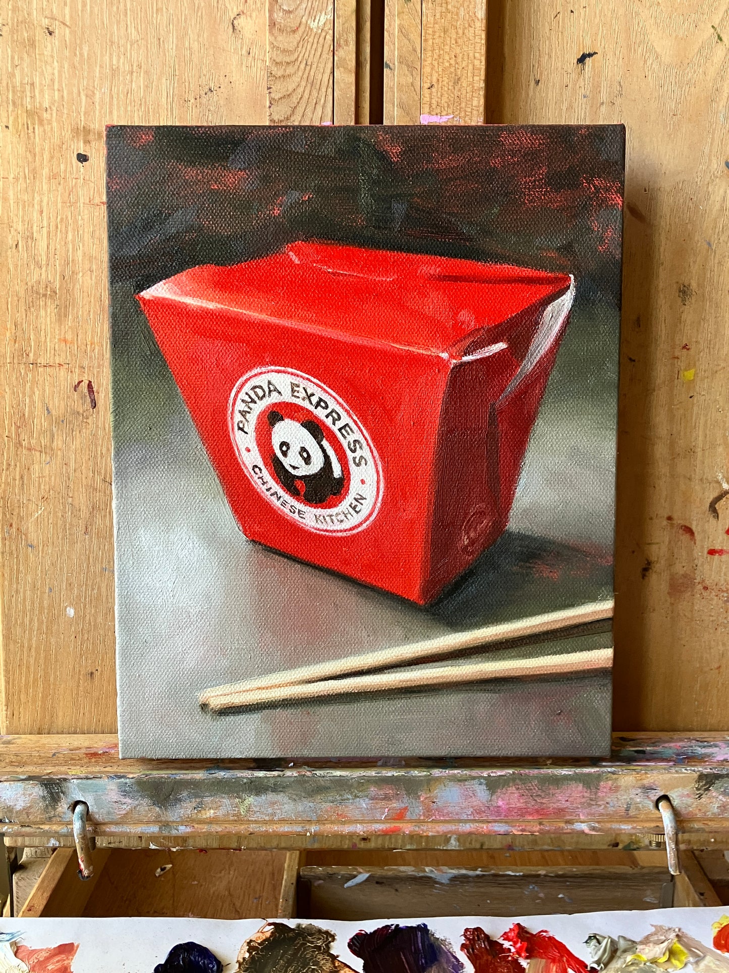 Takeout Container (Panda Express, 8”x10”) – Original Painting