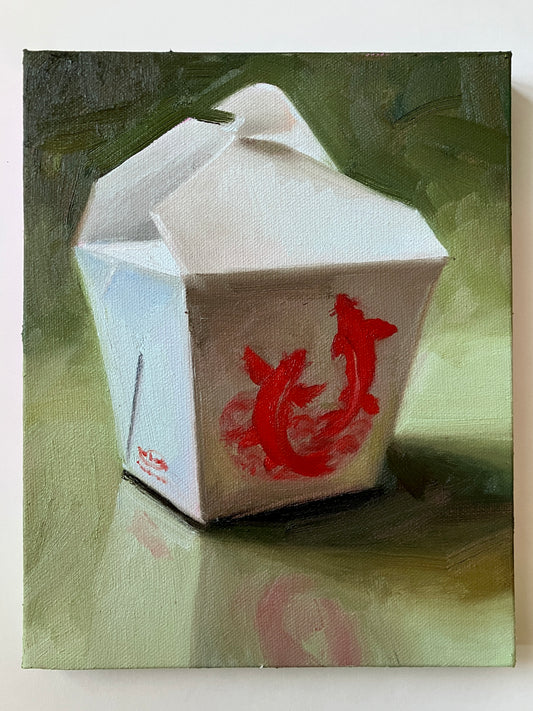 Takeout Container (Fish, Green 8"x10") – Original Painting