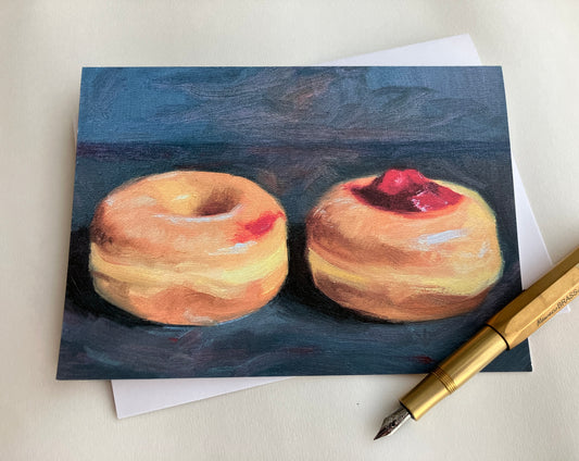“Kissy Mark” Donut Greeting Card – Charcoal